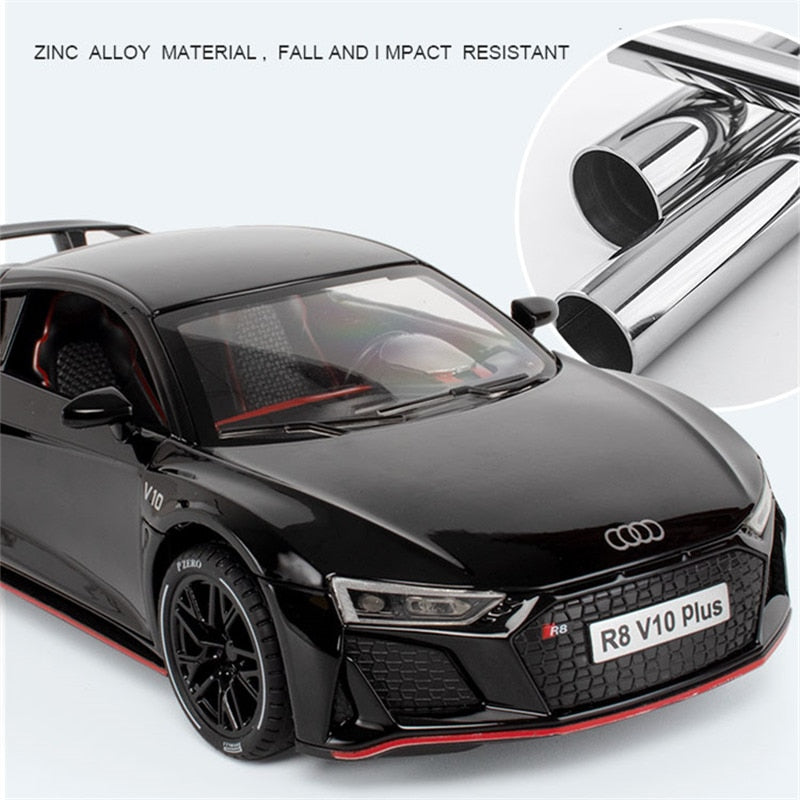 1:24 AUDI R8 V10 Plus Alloy Sports Car Model