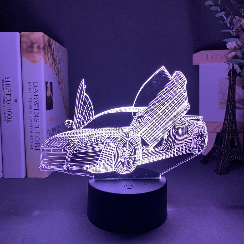 Lampara Audi R8 multicolor Sports Car 3D Illusion Lamp