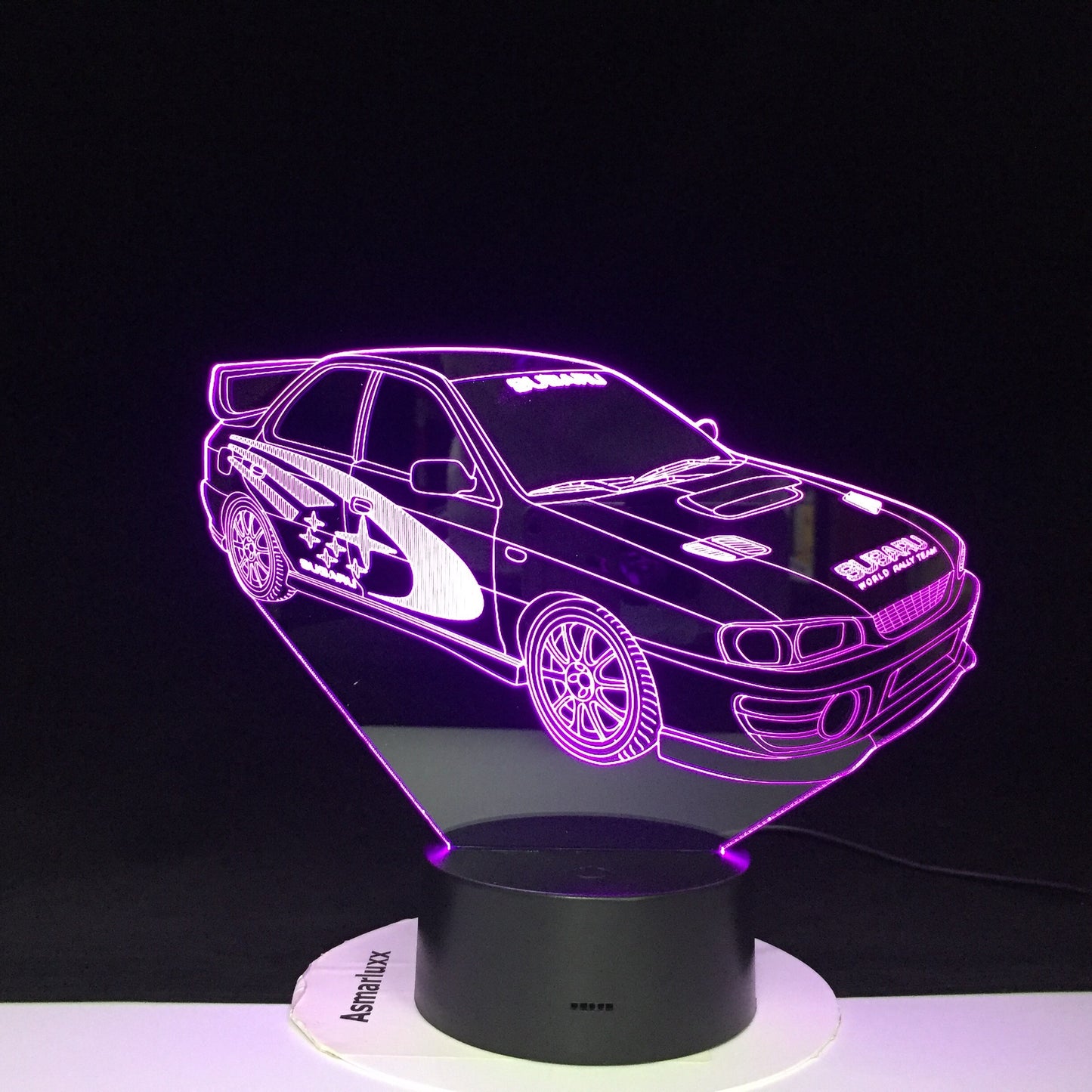 Lampara multicolor Subaru Racing Car 3D Lamp Multi-color