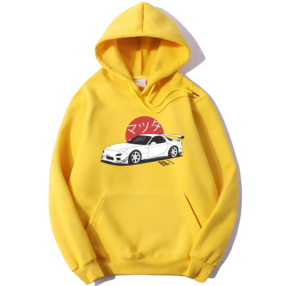 Sudaderas streetwear Mazda RX7 Printed Hoodies Men Women