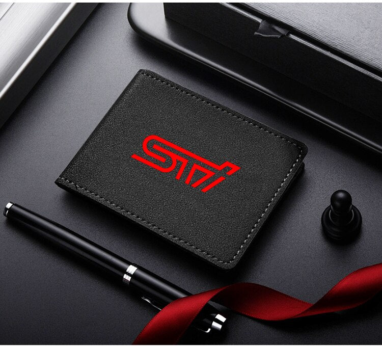 Carteras STI racing Car Documents Card Credit Case For SUBARU STI Impreza WRX