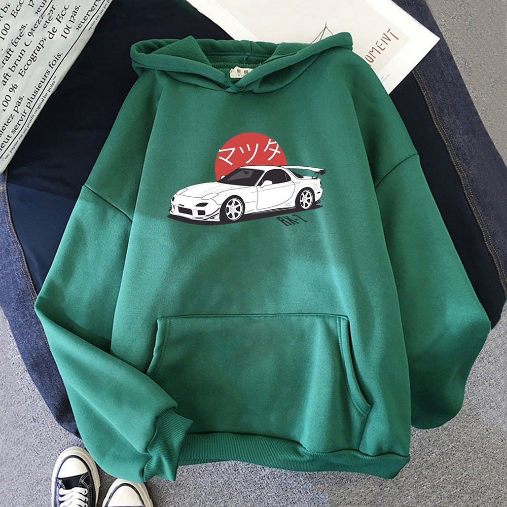 Sudaderas streetwear Mazda RX7 Printed Hoodies Men Women