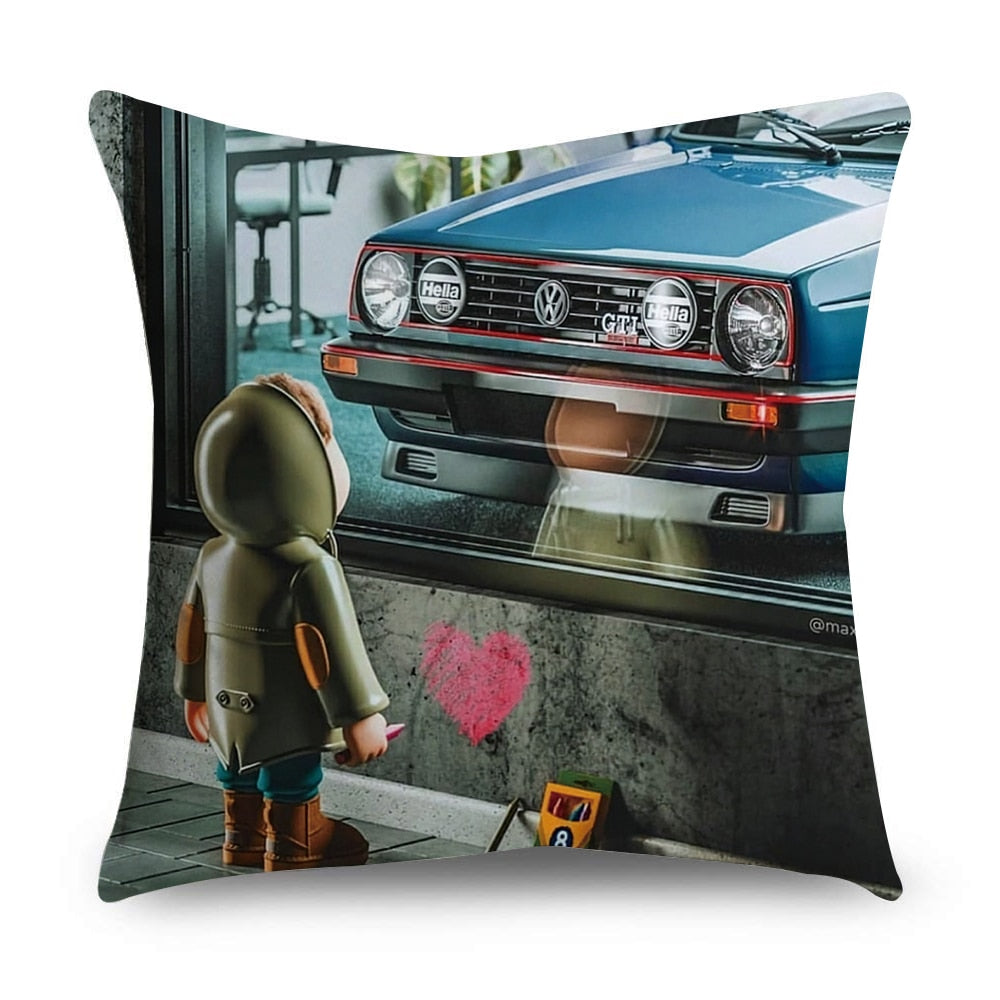 Cojines Dream Car Pillowcase Cartoon