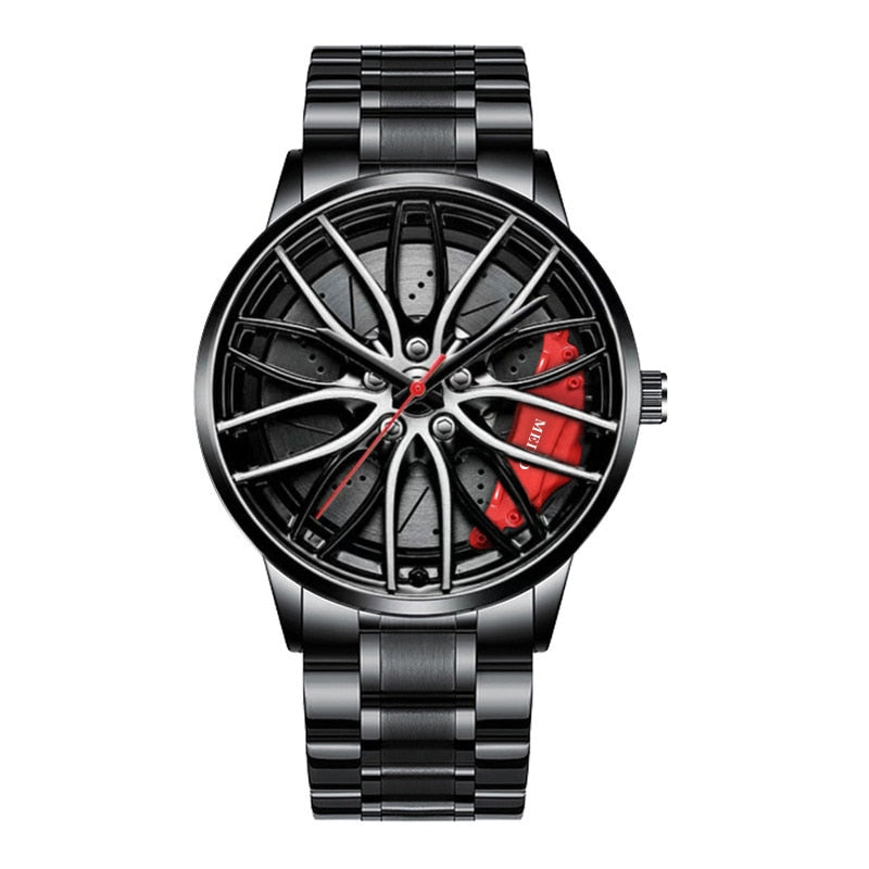 Relojes racing de cuarzo con movimiento Car Wheel Design Sport