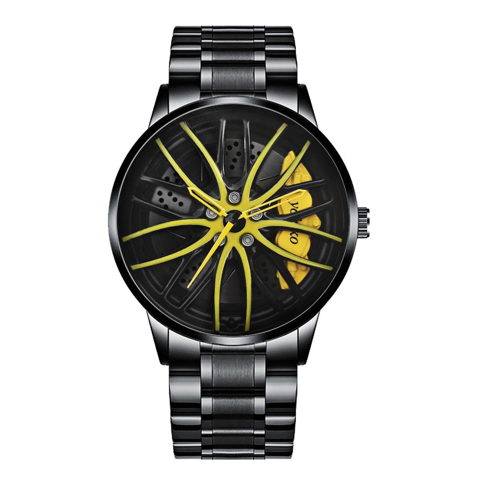 Relojes racing de cuarzo con movimiento Car Wheel Design Sport