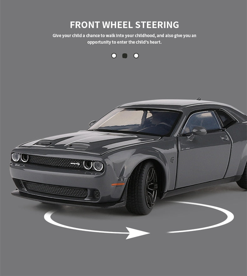 1:32 Dodge Challenger SRT Alloy Sports Car Model