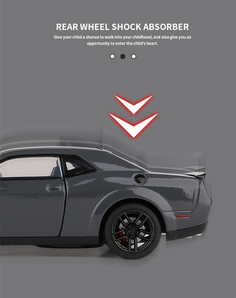 1:32 Dodge Challenger SRT Alloy Sports Car Model