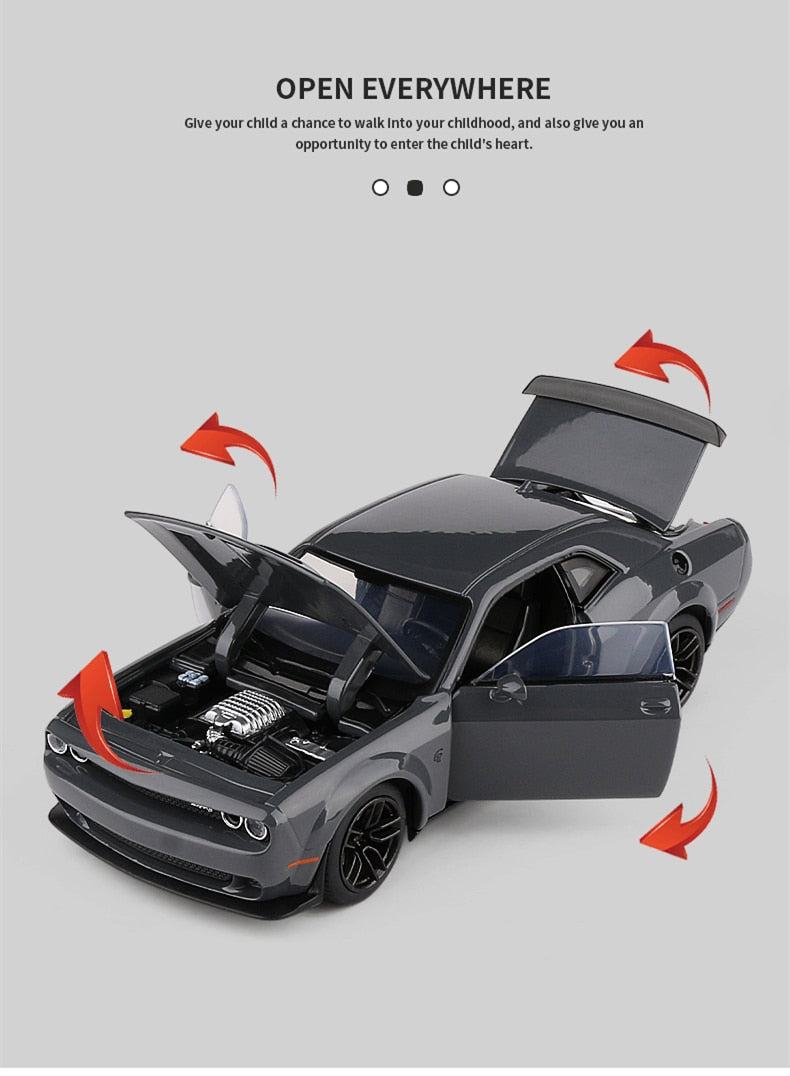 1:32 Dodge Challenger SRT Alloy Sports Car Model