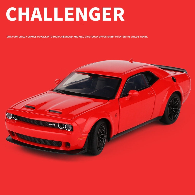 1:32 Dodge Challenger SRT Alloy Sports Car Model